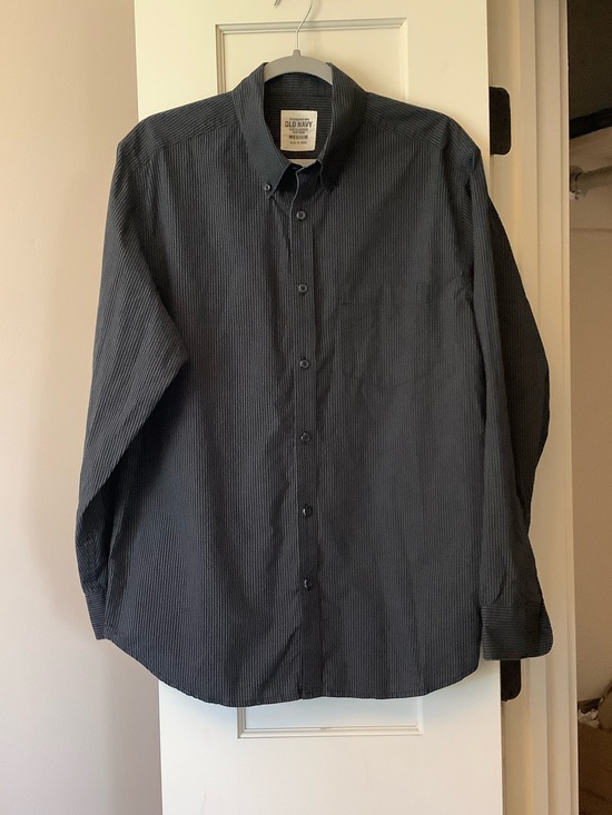 Old Navy Other - Old Navy Men's Charcoal Pinstripe Button-Down Shirt